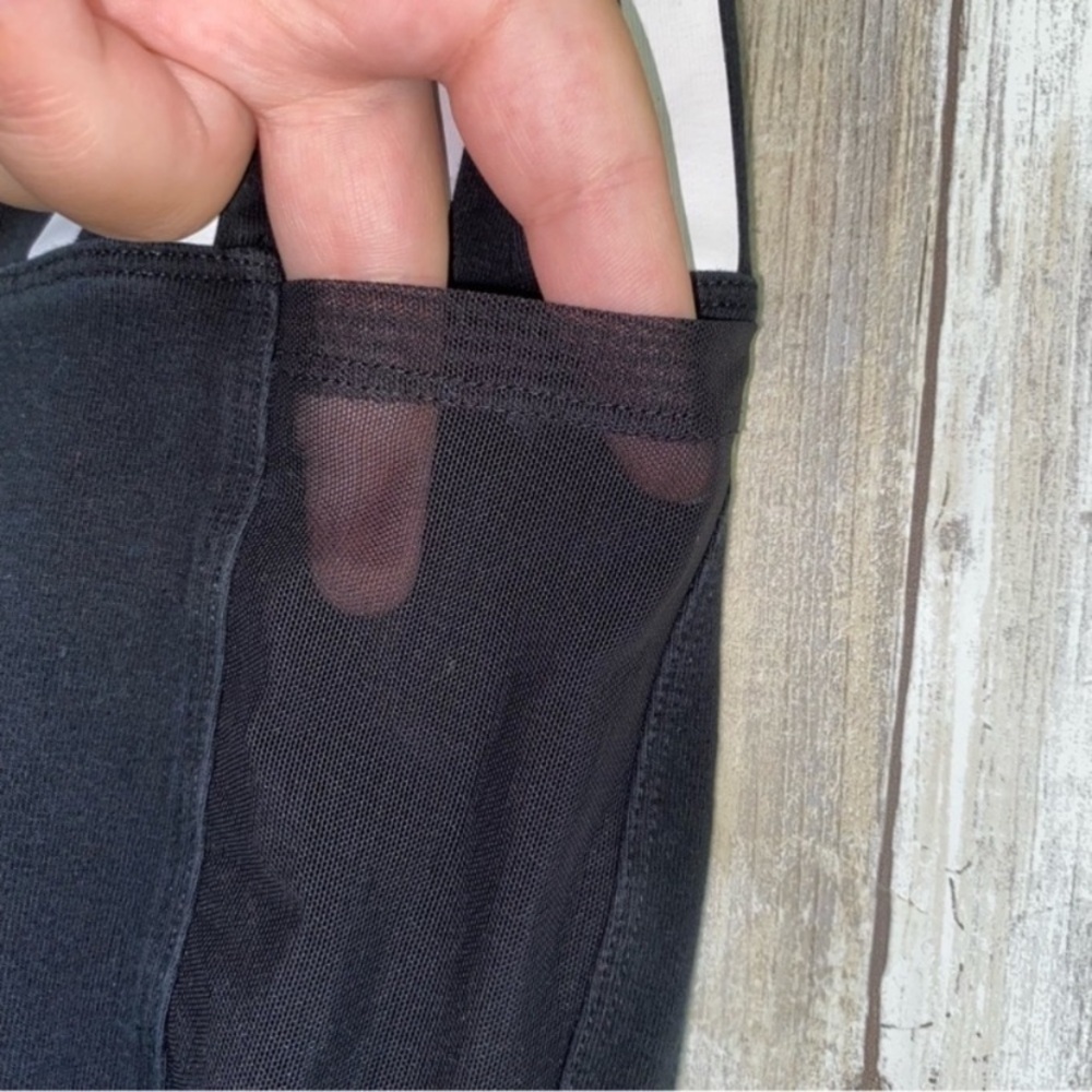 Pink Black Banded Logo Leggings - Picture 4 of 5